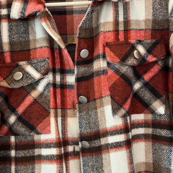 Plaid Button-Up Jacket - Picture 2 of 3